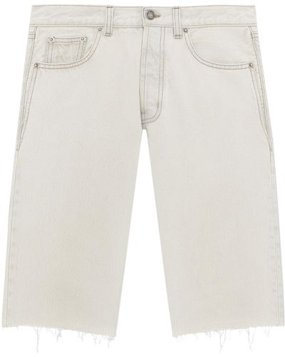 Saint Laurent Lightgrey Denim Bermuda Shorts - White