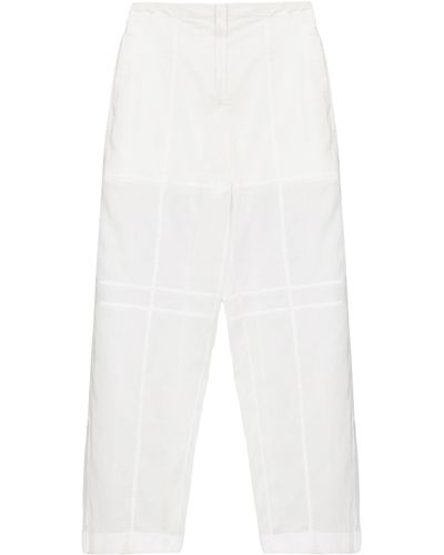 Jil Sander Cotton Cargo Trousers - White