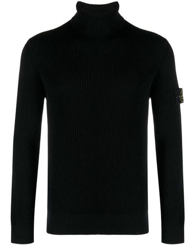 Stone Island Turtleneck Sweater - Black