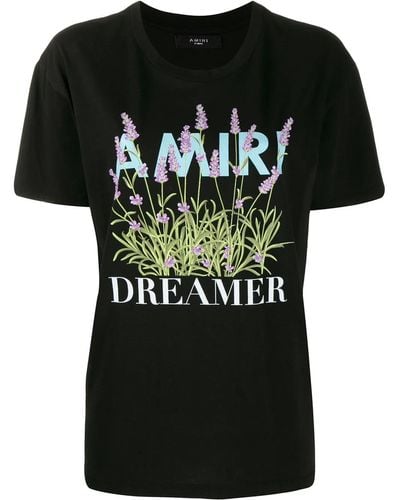 Amiri Flower Dreamer Cotton T-shirt - Black