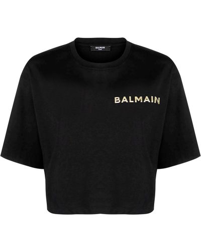 Balmain Tshirt Con Logo - Nero