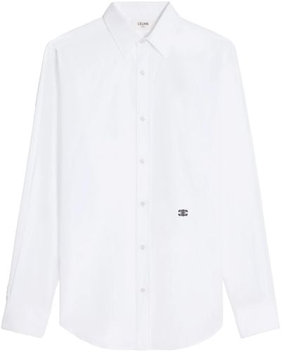 Celine Cotton Poplin Shirt - White