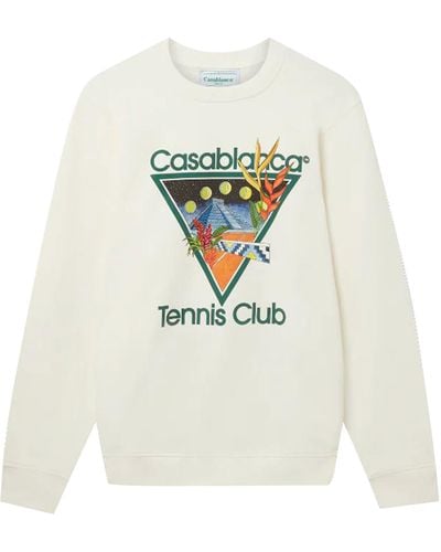 Casablancabrand Felpa tennis club icon - Bianco