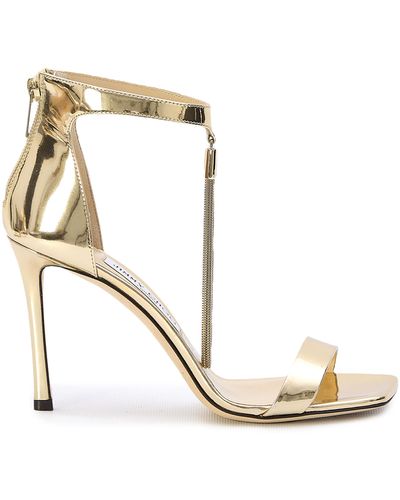 Jimmy Choo Vinca 95 Sandals - Metallic