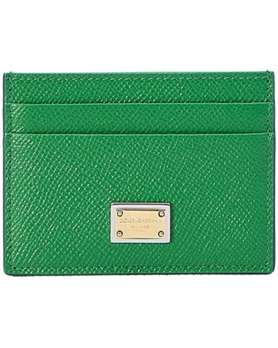 Dolce & Gabbana Leather Cardholder - Green