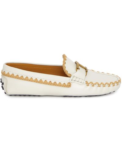 Tod's T Timeless Gommino Loafers - Natural