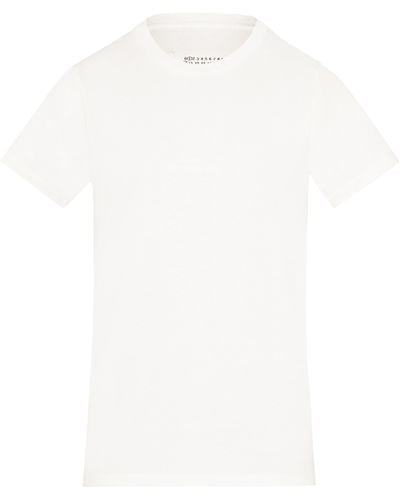 Maison Margiela Tshirt Con Logo Inverso - Bianco