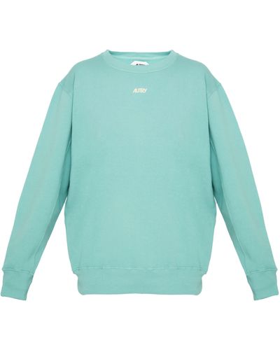 Autry Cotton Sweatshirt With Logo - Blue