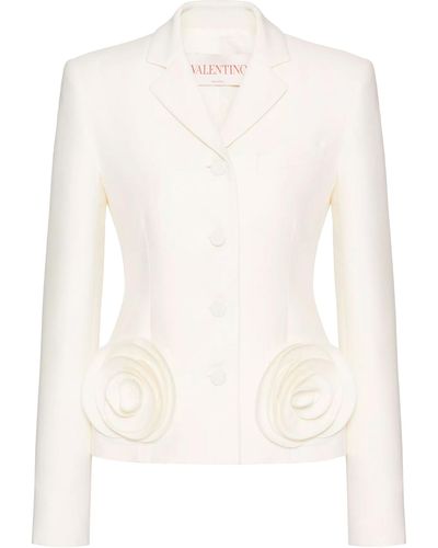 Valentino Garavani Giacca in crepe couture - Bianco