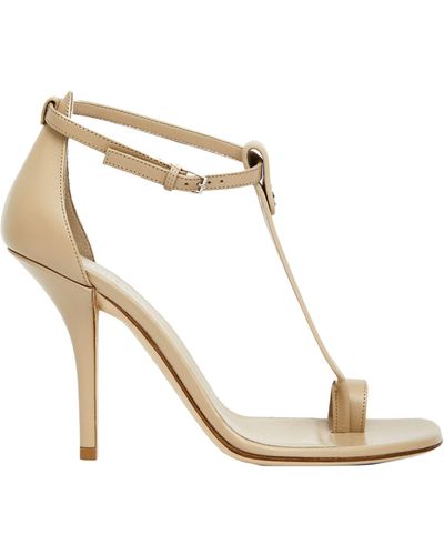 Burberry Leather Sandals - Natural