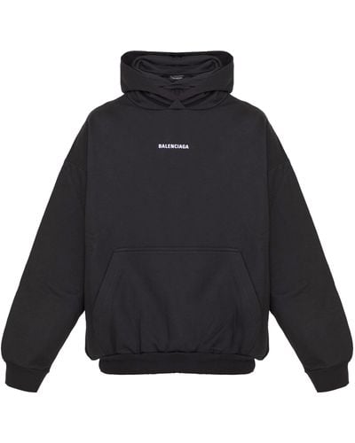 Balenciaga Medium fit hoodie - Blu
