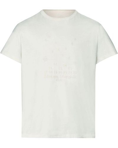 Maison Margiela Tshirt con logo numerico - Bianco