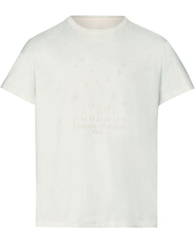 Maison Margiela Tshirt Con Logo Numerico - Bianco