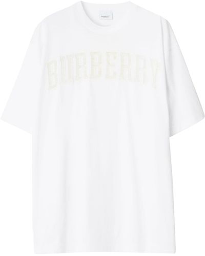 Burberry Tshirt Con Logo - Bianco