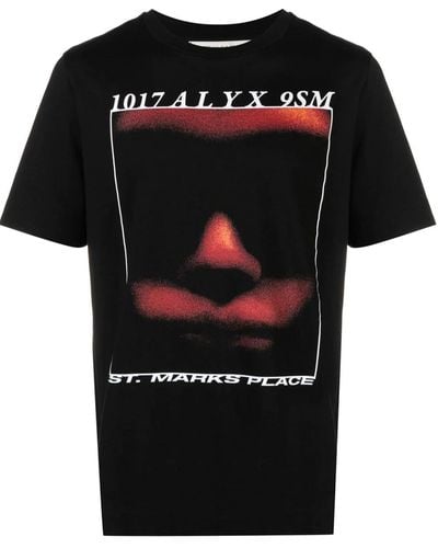 1017 ALYX 9SM Printed Cotton Tshirt - Black