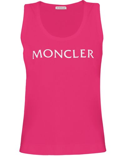 Moncler Logo Tank Top - Pink