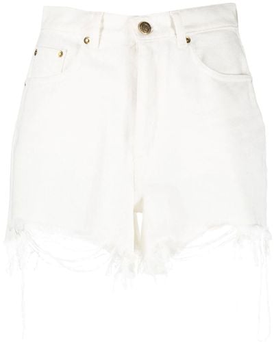 Golden Goose Distressed Journey Shorts - White