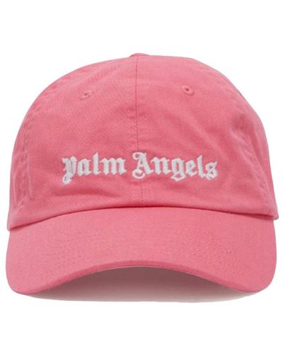 Palm Angels Logo-embroidered Cotton Cap Pink