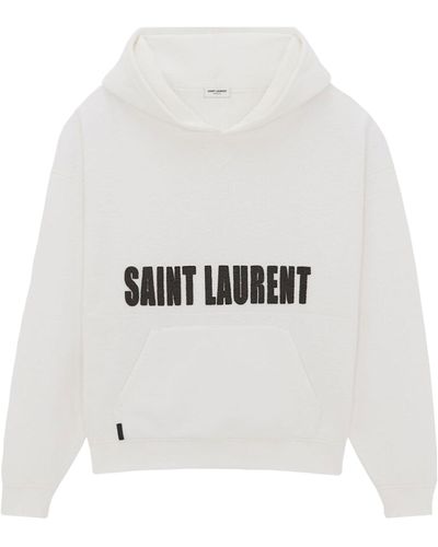 Saint Laurent Agafay Print Hoodie - White