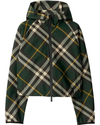 Burberry Cropped Check Lightweight Jacket - Multicolour