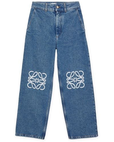 Loewe Anagram baggy Jeans - Blue