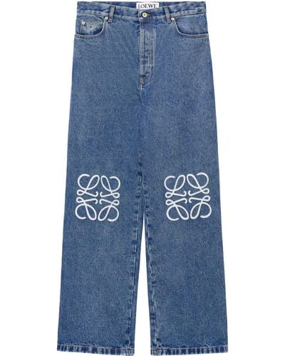 Loewe Anagram baggy Jeans - Blue