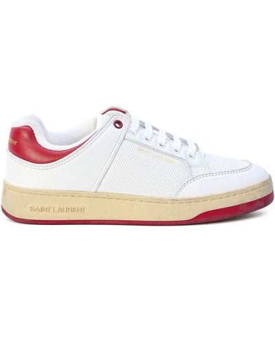 Saint Laurent Sl/61 Leather Sneaker - White