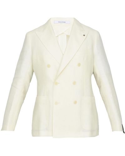 Tagliatore Colored Doublebreasted Jacket - White