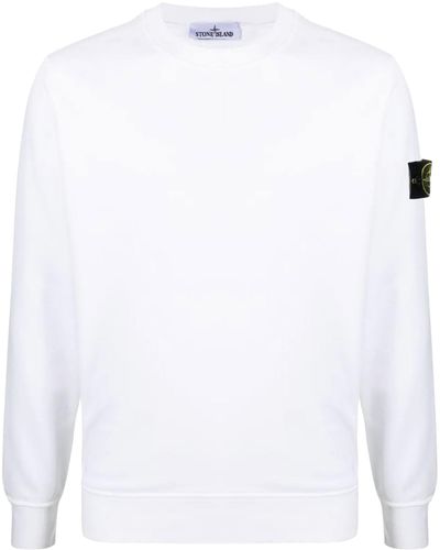 Stone Island Cotton Sweatshirt - White