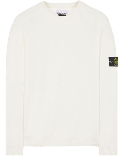 Stone Island Cotton Sweater - White