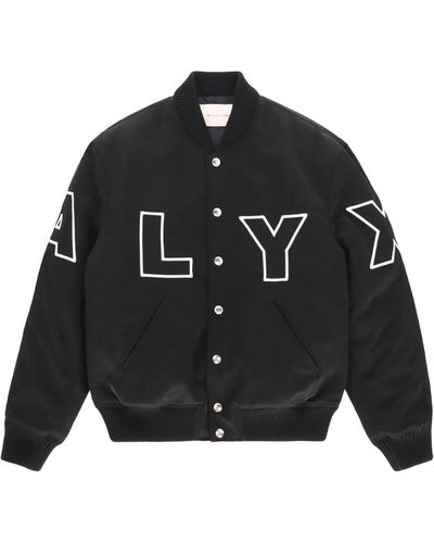 1017 ALYX 9SM Nylon Logo Varsity Jacket Black - Nero