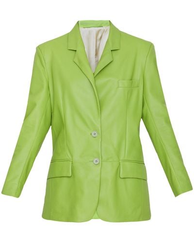 Salvatore Santoro Lime Leather Jacket - Green