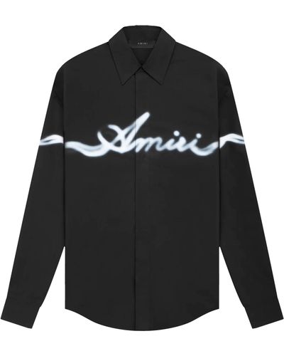 Amiri Smoke Cotton Shirt - Black