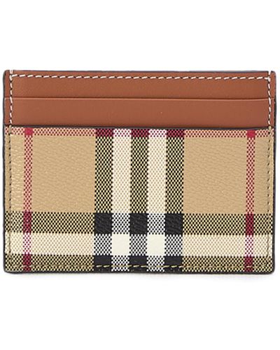 Burberry Check Cardholder - Natural