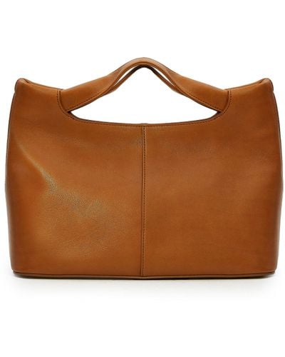 The Row Camdem Cuir Leather Bag - Brown