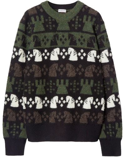 Burberry Chess Pattern Sweater - Black