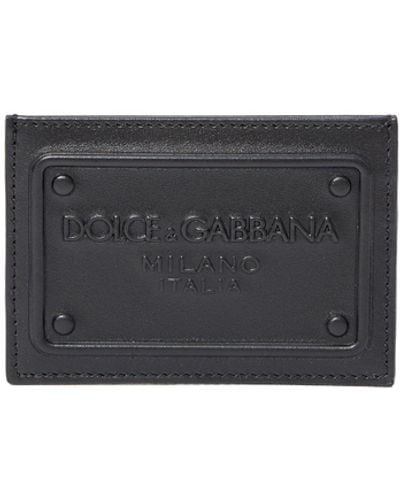 Dolce & Gabbana Portacarte in pelle nera - Bianco