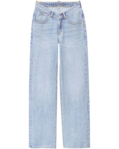 Alexander Wang Denim Jeans With Nameplate - Blue