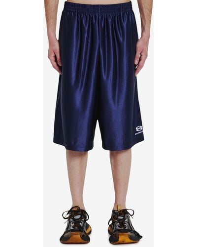 Balenciaga Unity Sports Icon Basket Shorts - Blue