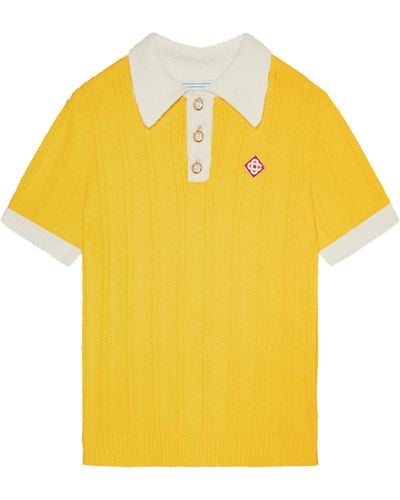 Casablancabrand Diamond Logo Polo Shirt - Yellow