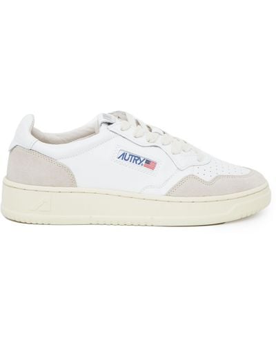Autry Medalist Suede Sneakers - White