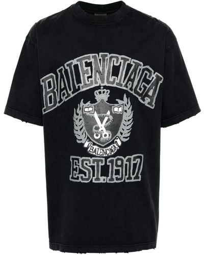 Balenciaga T-shirt con stampa grafica - Nero