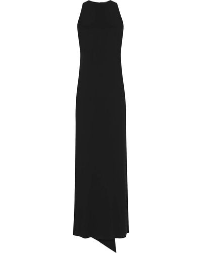 Saint Laurent Crepe Satin Dress - Black