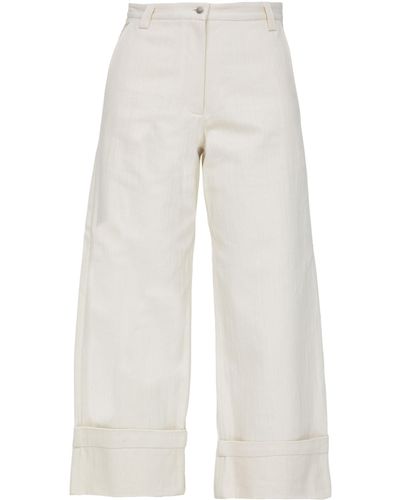 2 Moncler 1952 Creamcolored Denim Jeans - White