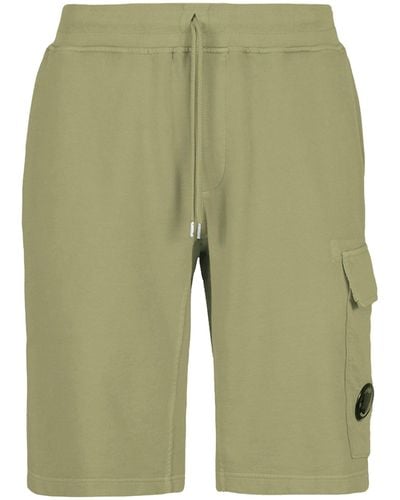 C.P. Company Cotton Fleece Bermuda Shorts - Green