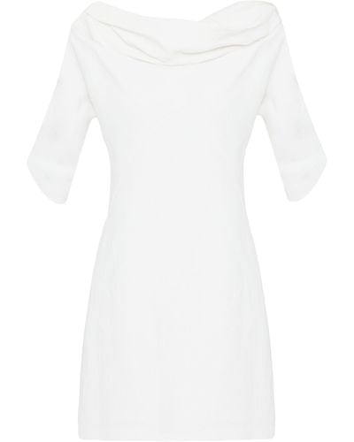 Jil Sander Linen And Viscose Dress - White