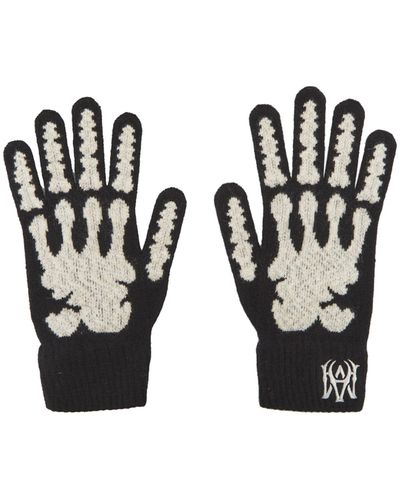 Amiri Skeleton Gloves - Black