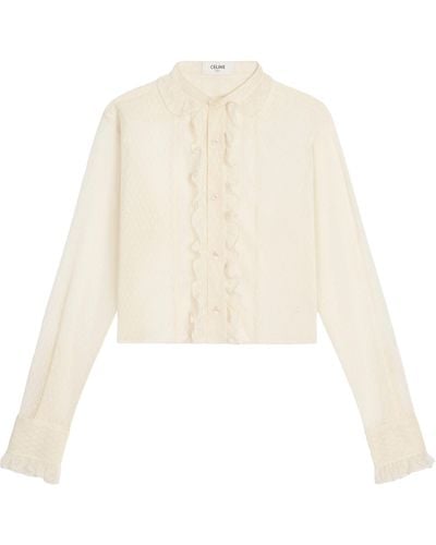 Celine Romy Cropped Shirt - White