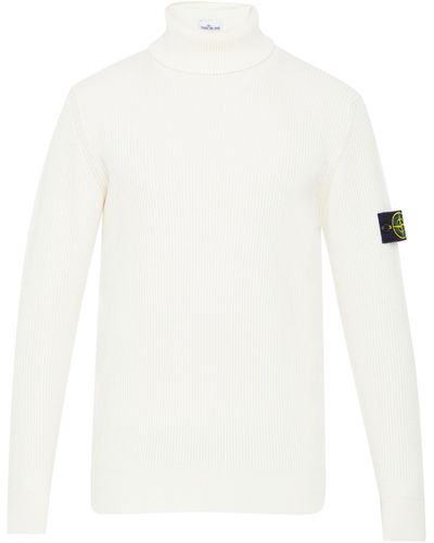 Stone Island Turtleneck Sweater - White
