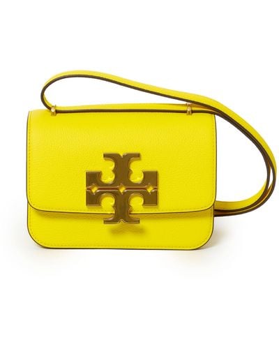 Tory Burch Small Eleanor Pebbled Convertible Bag - Yellow